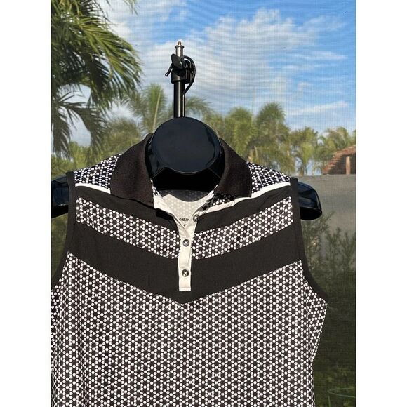 GGBlue Black White Geometric Polo Tank Size L - Picture 3 of 10